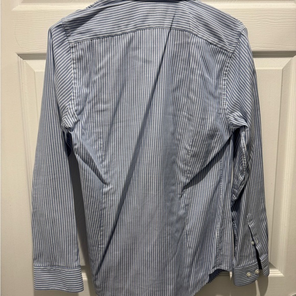 Express Blue Dress Shirt with Pinstripe Pattern - Picture 3 of 3